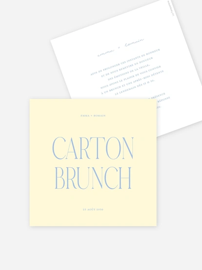 Carte brunch Amour simple
