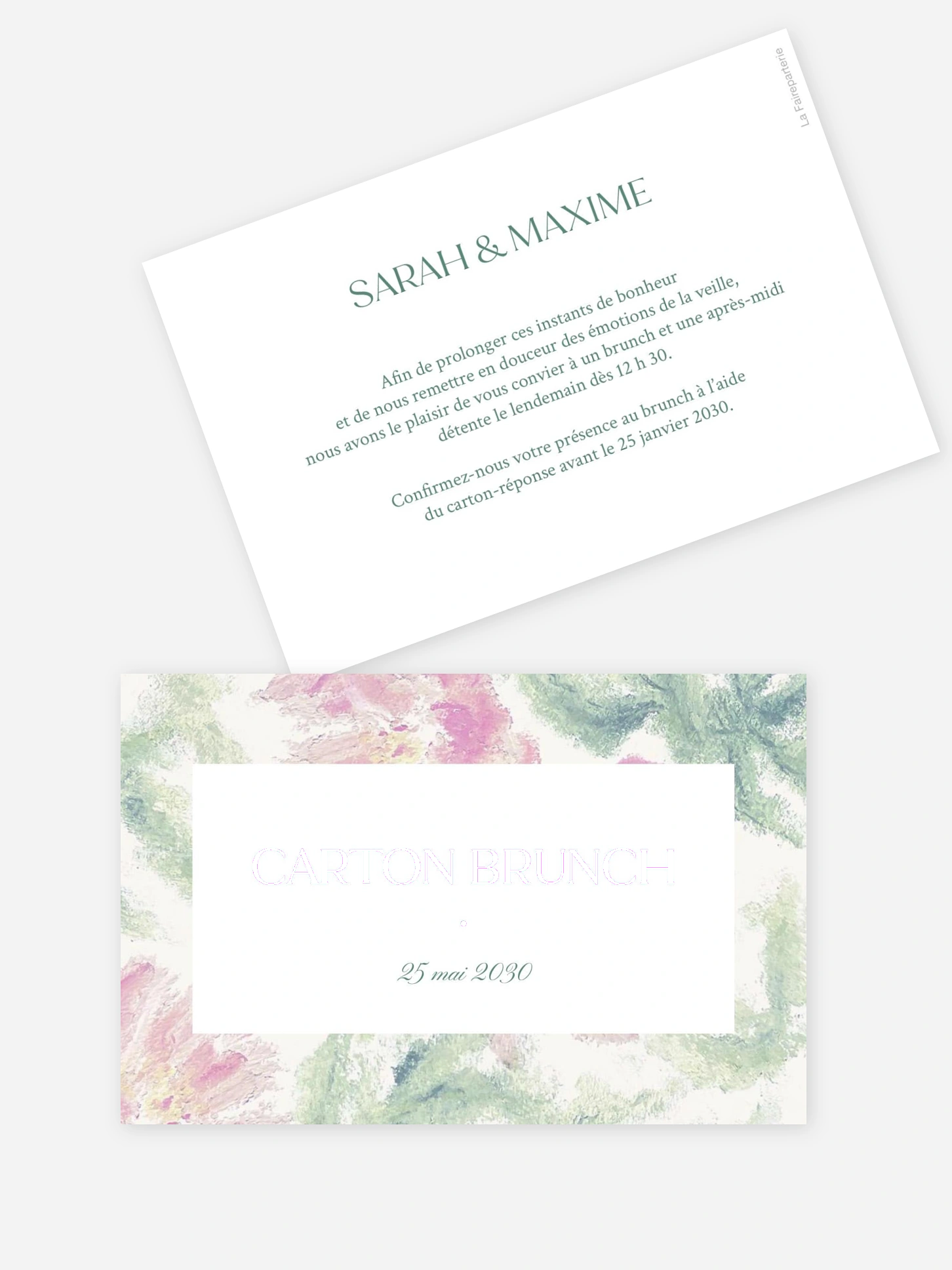 Carte brunch Souffle floral