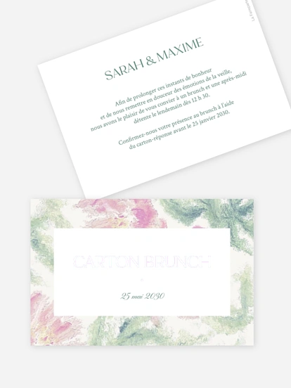 Carte brunch Souffle floral