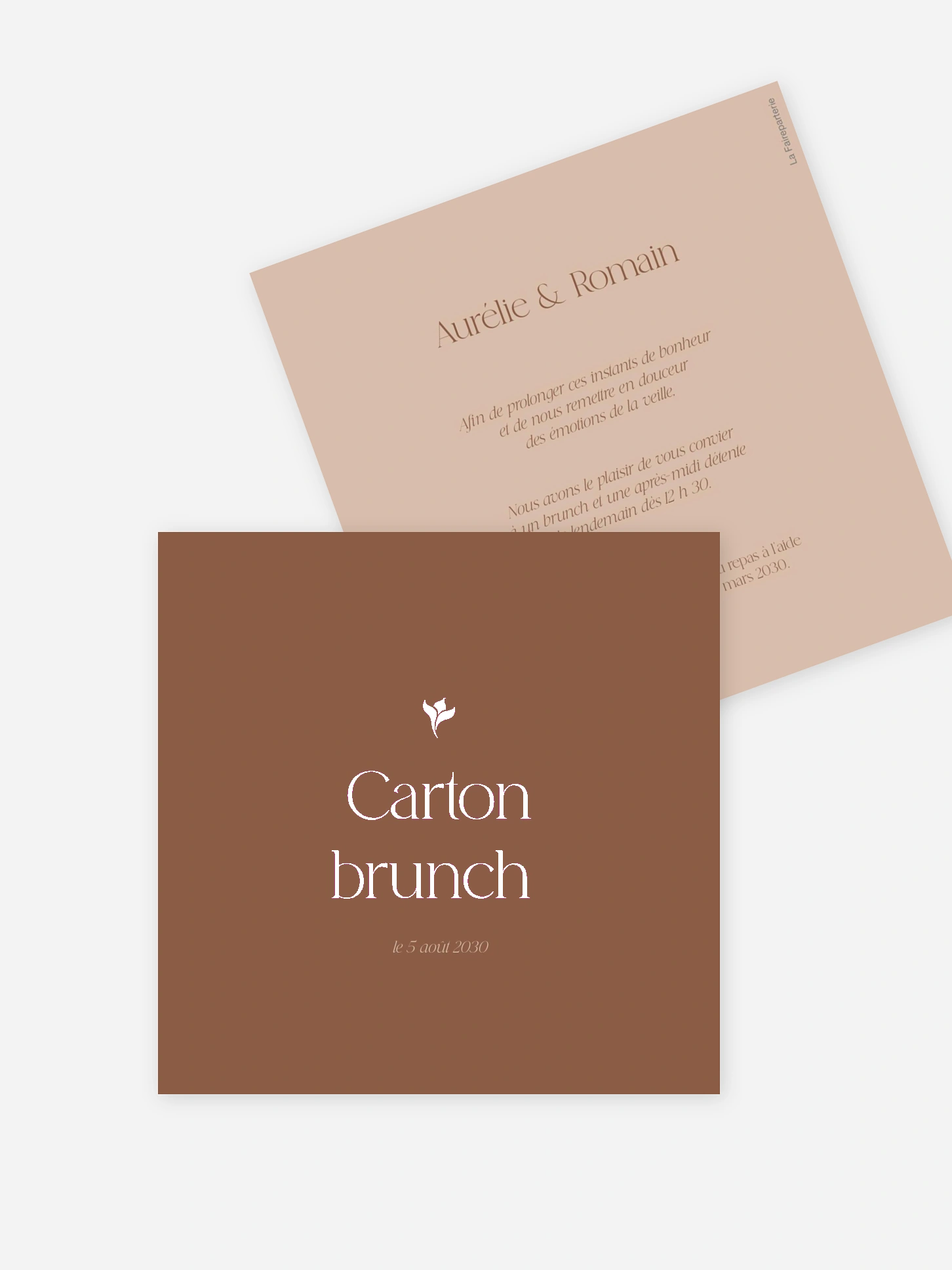 Carte brunch Floraison velours