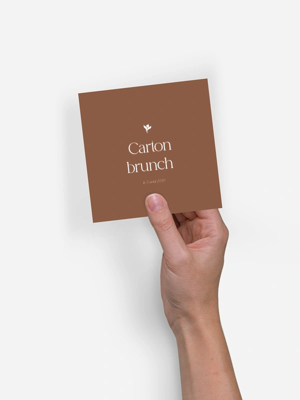 Carte brunch Floraison velours