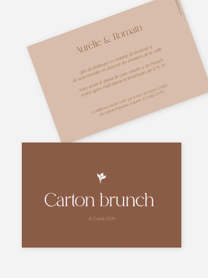 Carte brunch Floraison velours
