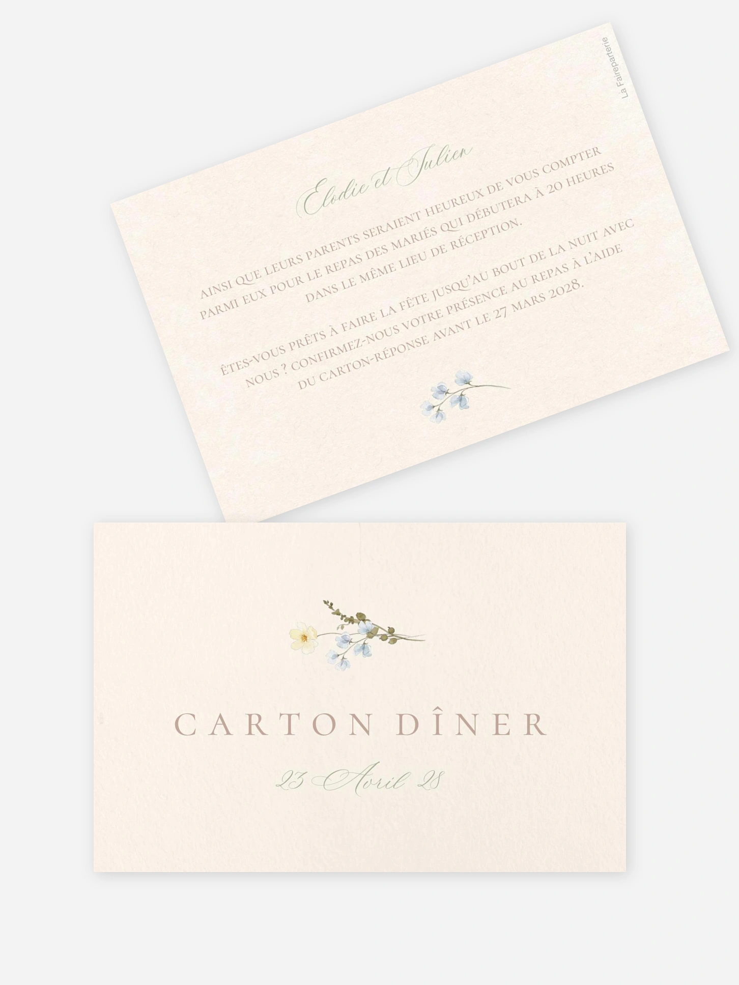 Carton d'invitation Fleur de Champs