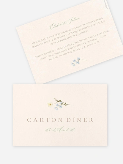 Carton d'invitation Fleur de Champs