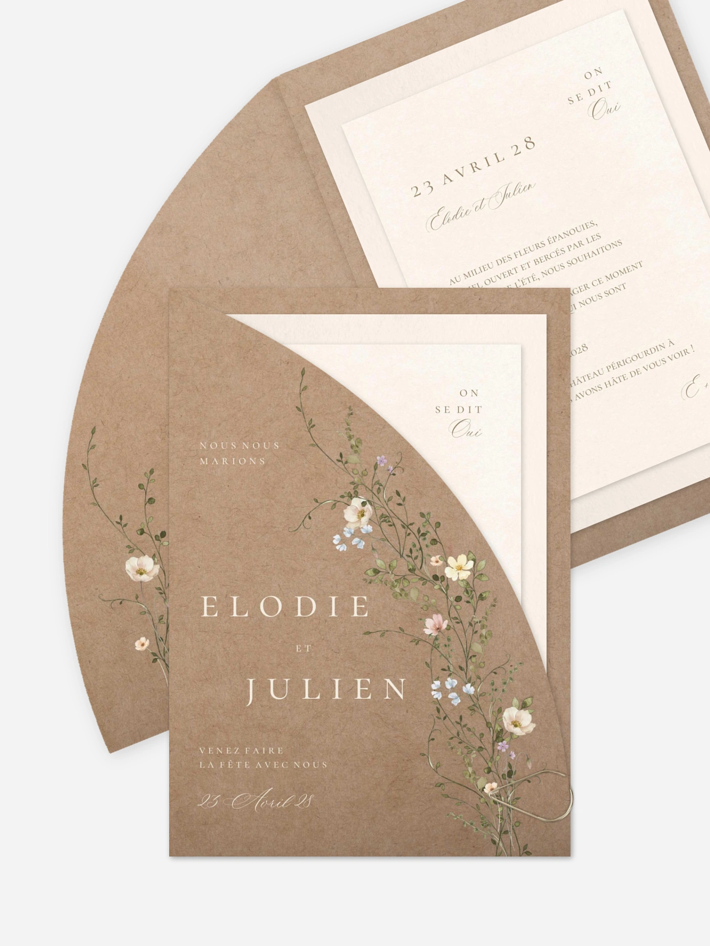 Faire-part de mariage Fleur de Champs
