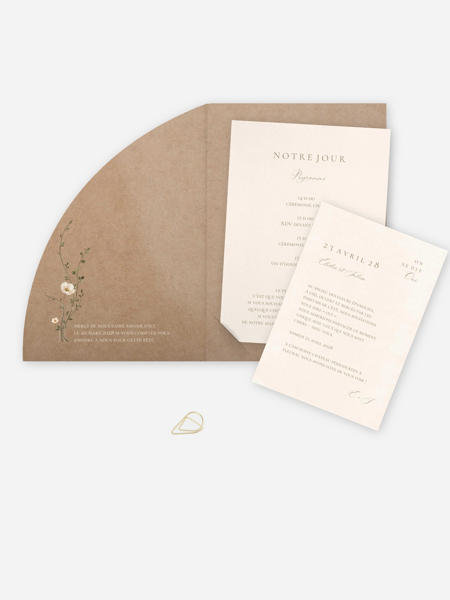Faire-part de mariage Fleur de Champs