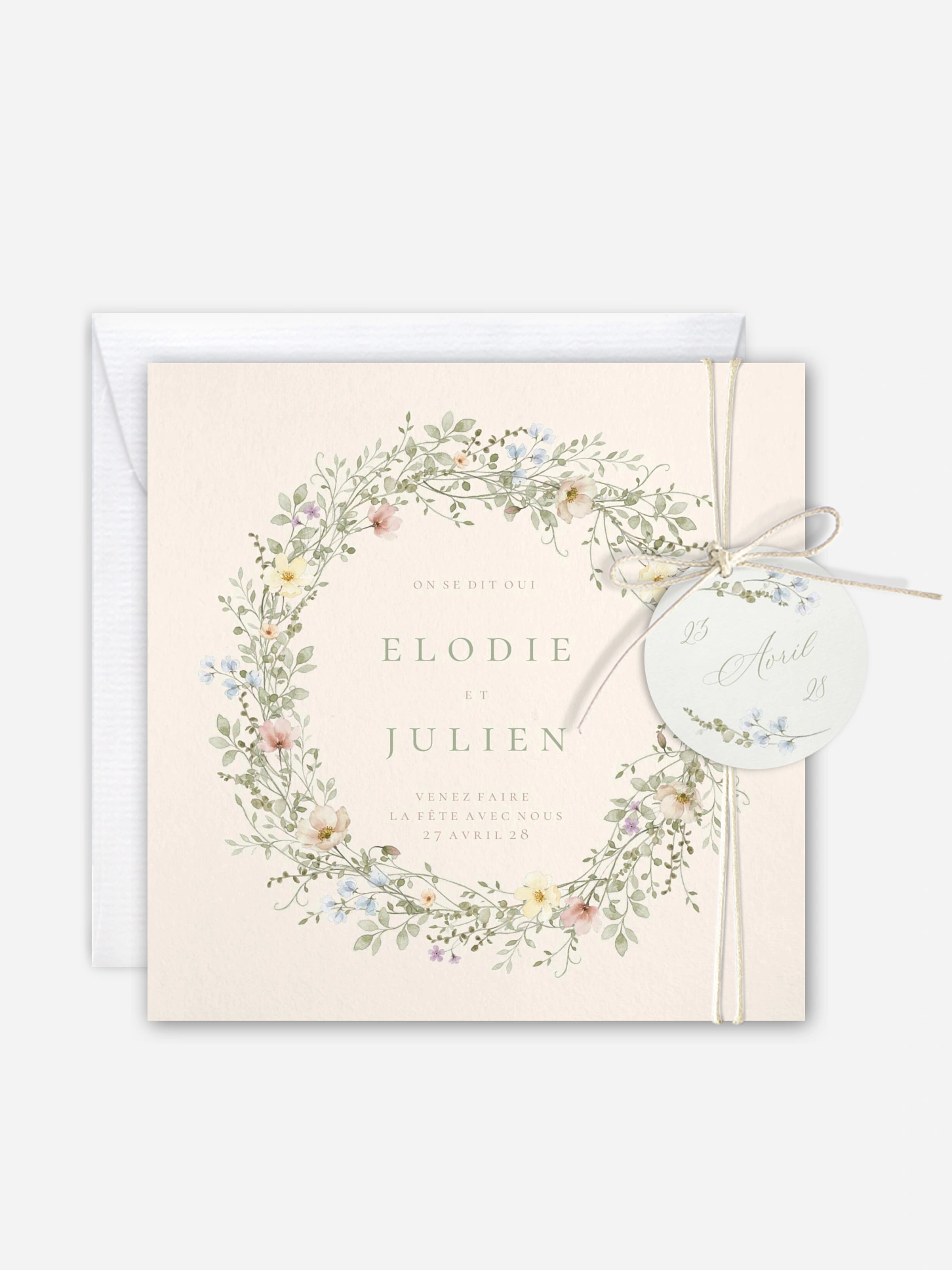 Faire-part de mariage Fleur de Champs
