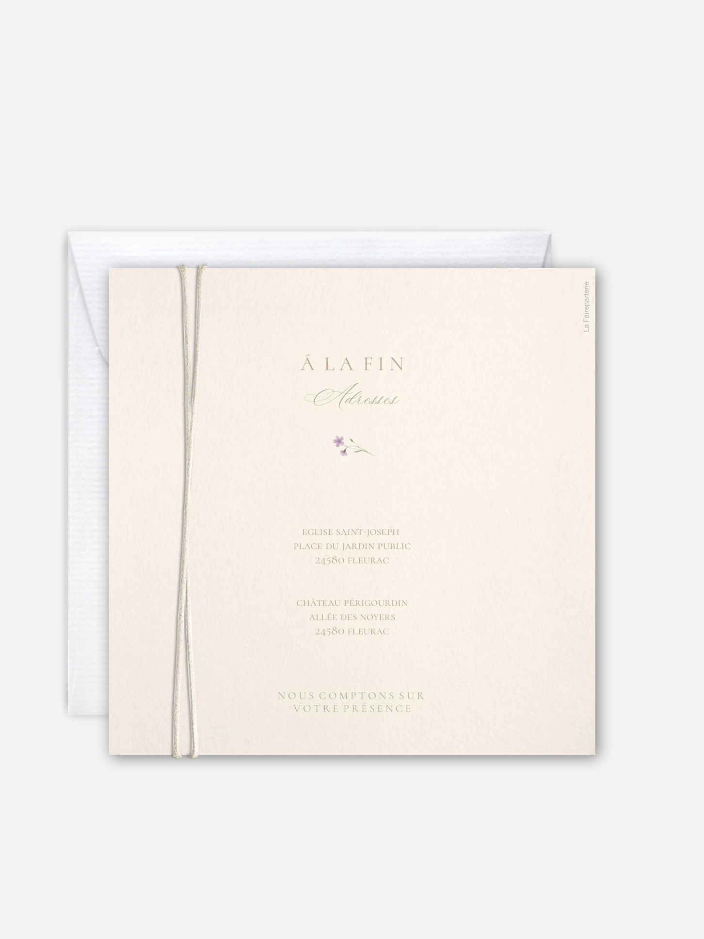 Faire-part de mariage Fleur de Champs