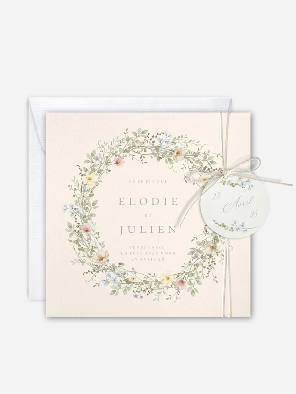 Faire-part de mariage Fleur de Champs