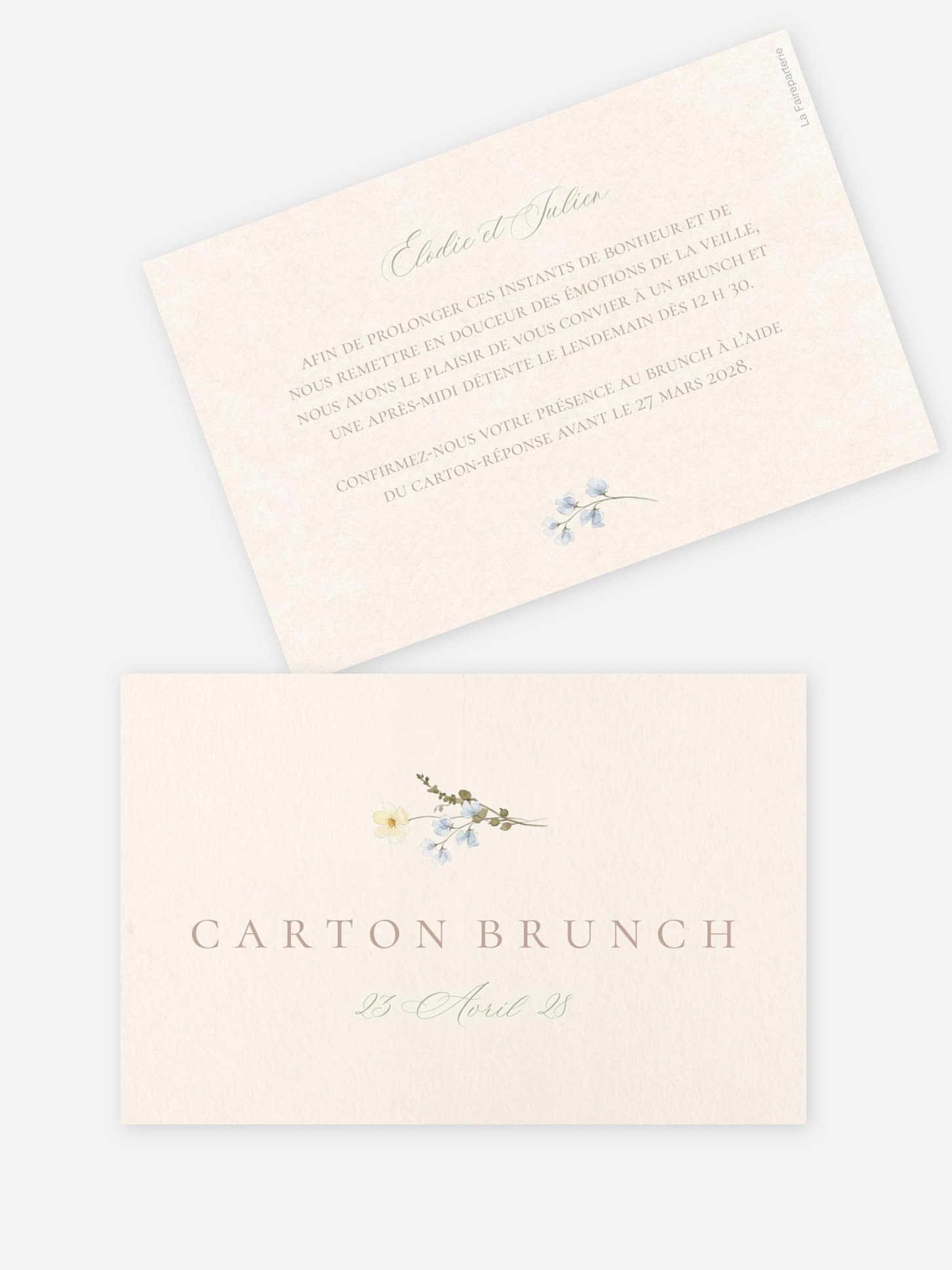 Carte brunch Fleur de Champs