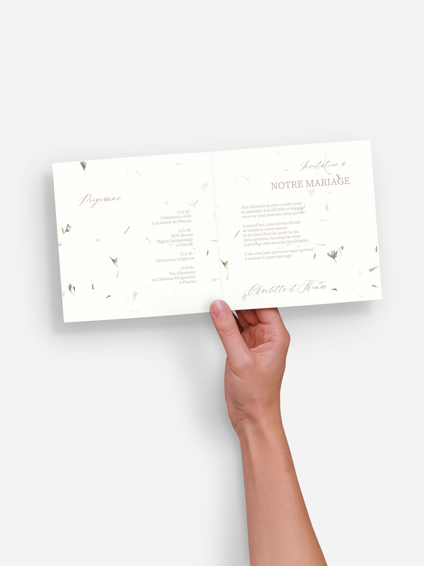 Faire-part de mariage Brise florale