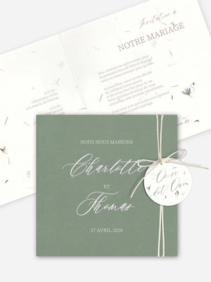 Faire-part de mariage Brise florale