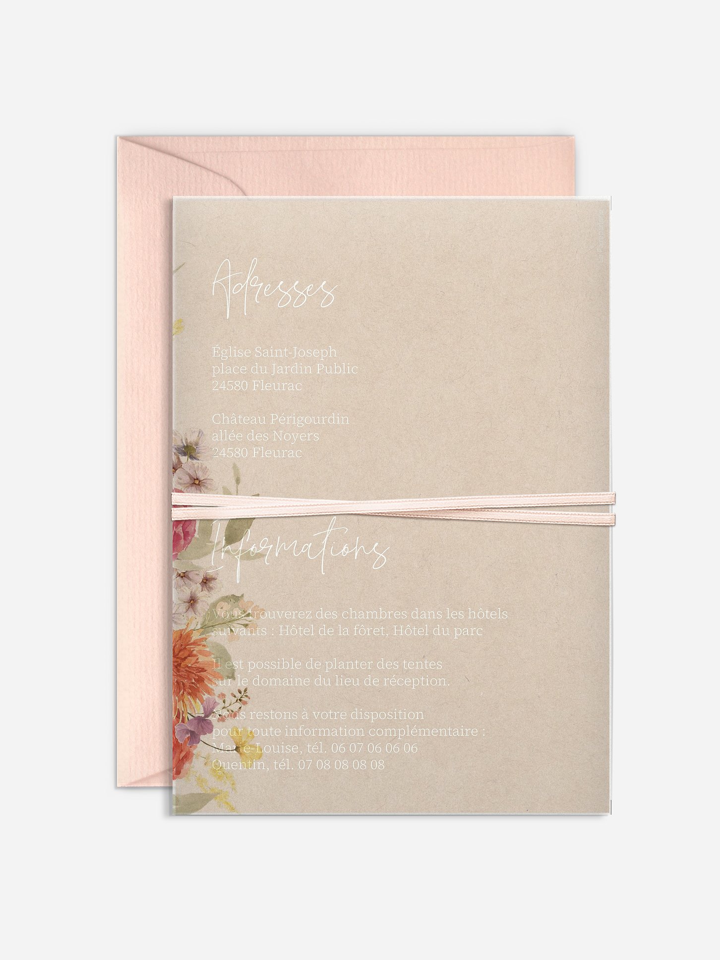 Faire-part de mariage Fusion florale
