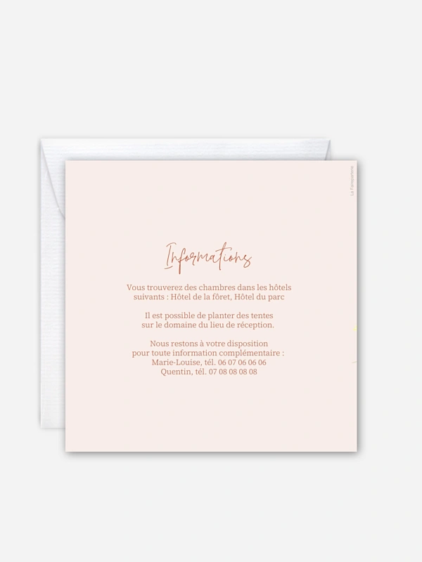 Faire-part de mariage Fusion florale