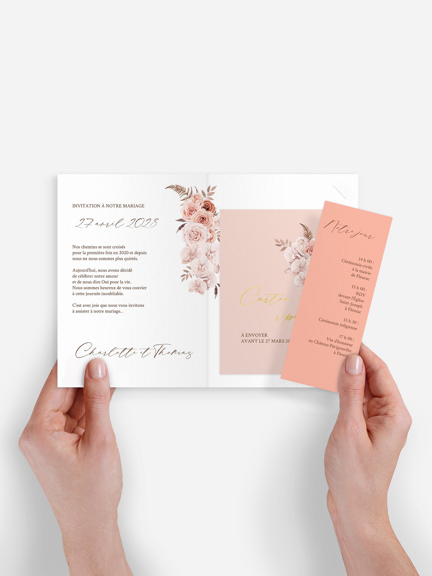 Faire-part de mariage Poésie d'orchidées