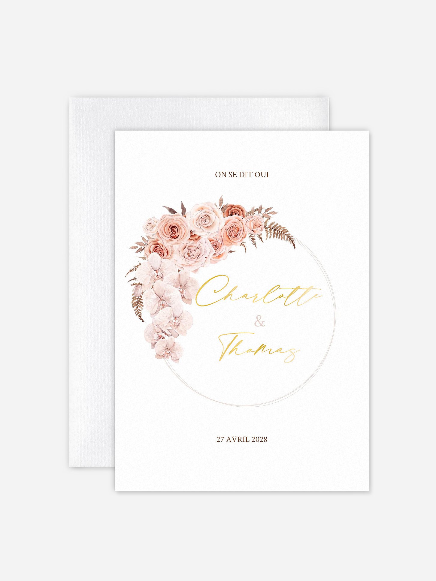 Faire-part de mariage Poésie d'orchidées