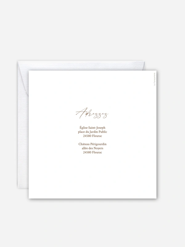 Faire-part de mariage Poésie d'orchidées