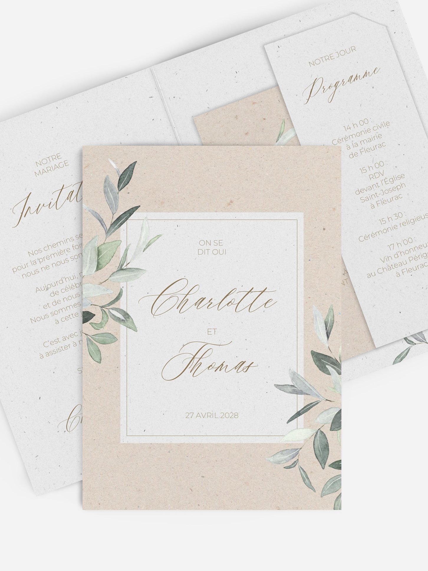Faire-part de mariage Poésie champêtre