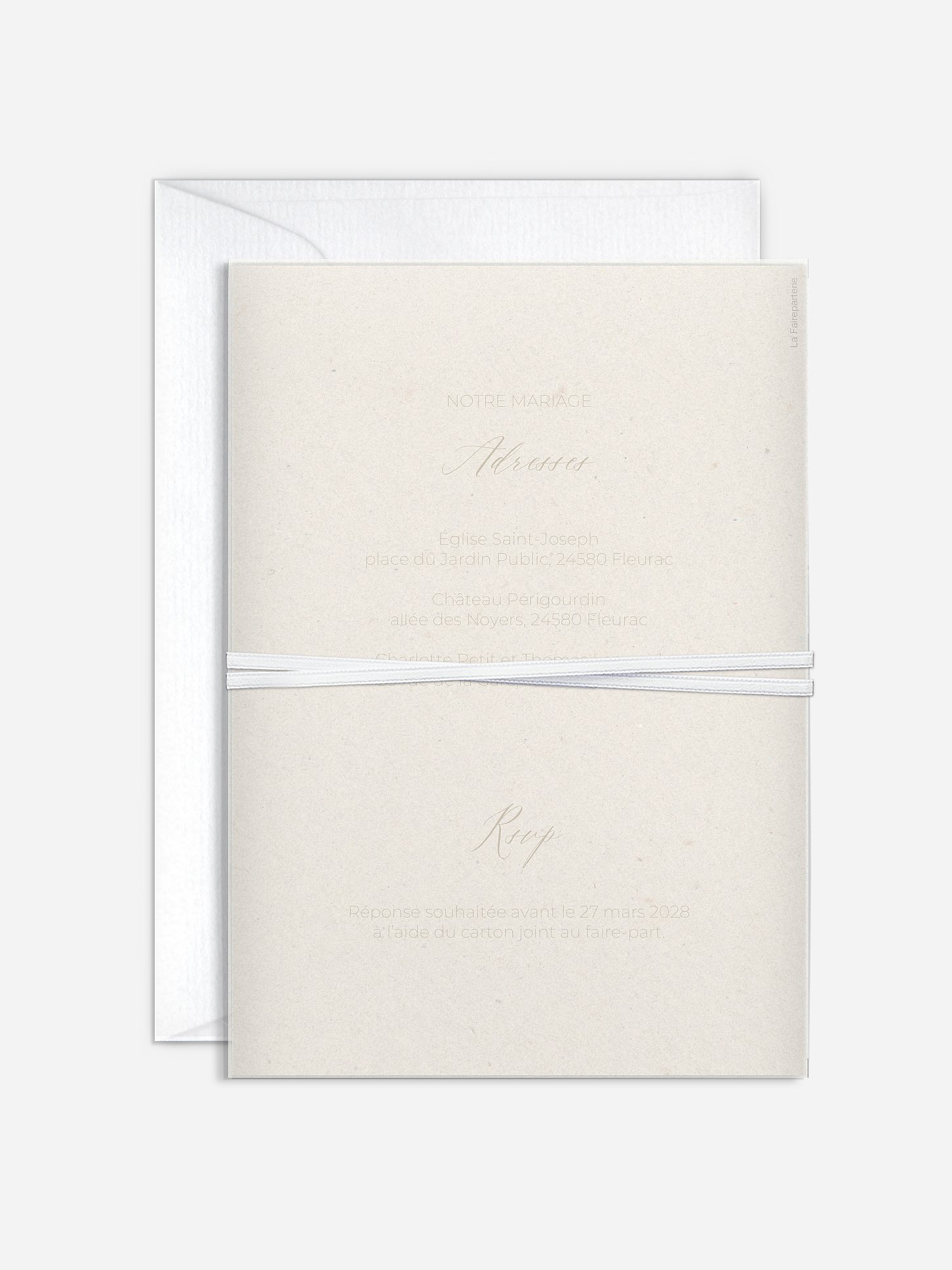 Faire-part de mariage Poésie champêtre