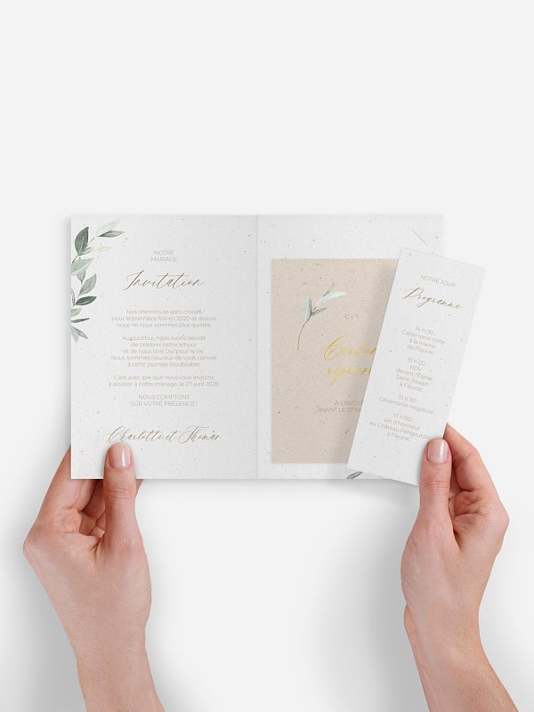 Faire-part de mariage Poésie champêtre
