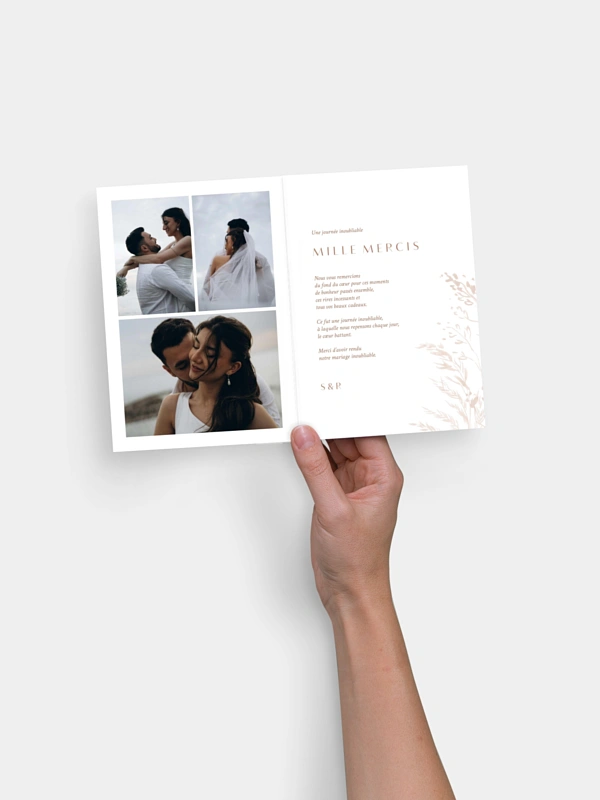Carte de remerciements Prairie douce