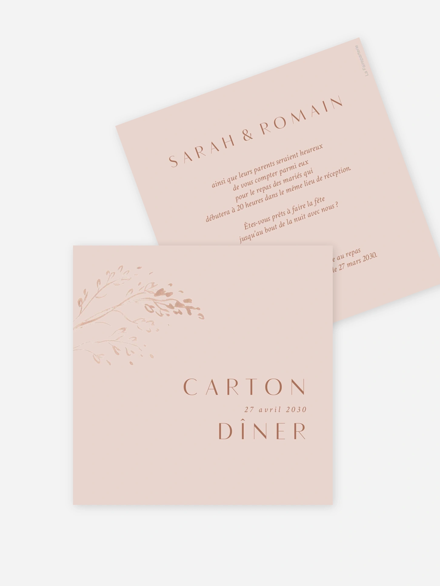 Carton d'invitation Prairie douce