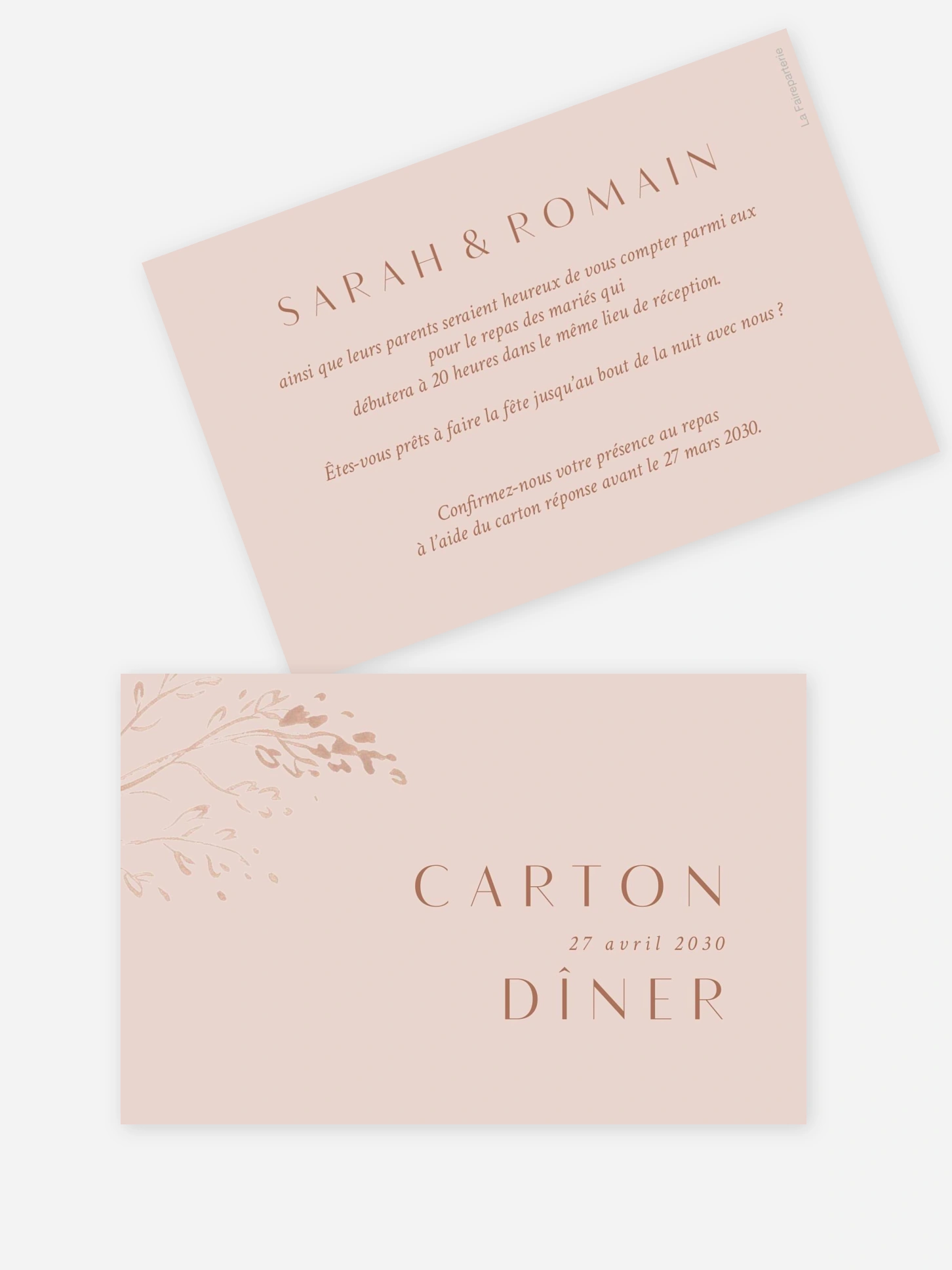 Carton d'invitation Prairie douce