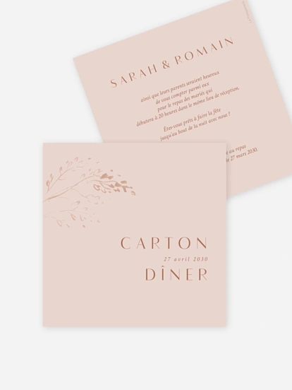 Carton d'invitation Prairie douce