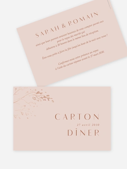 Carton d'invitation Prairie douce