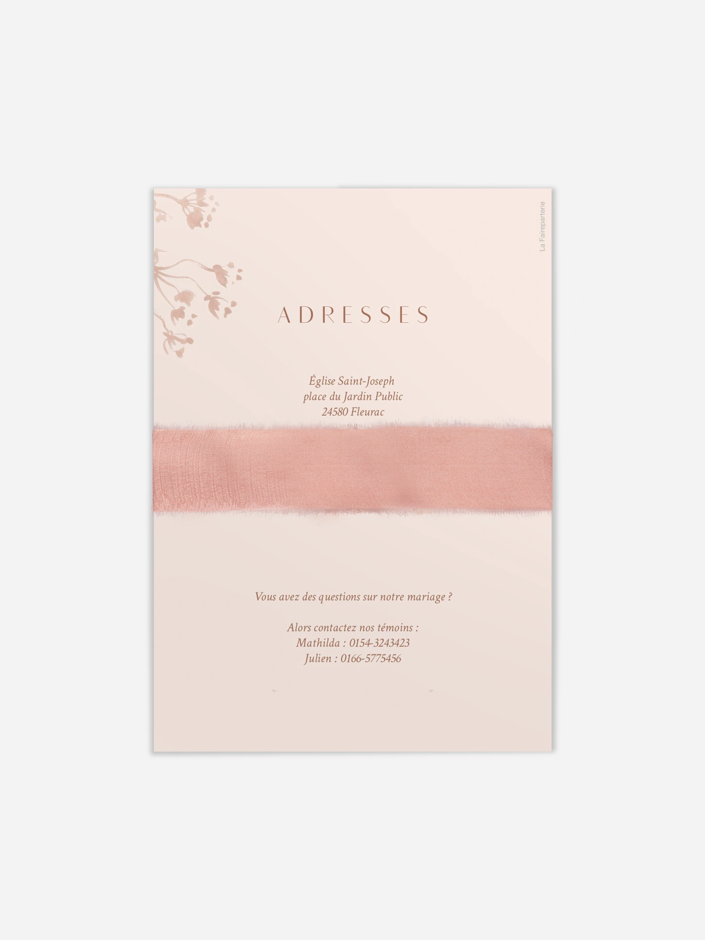 Faire-part de mariage Prairie douce