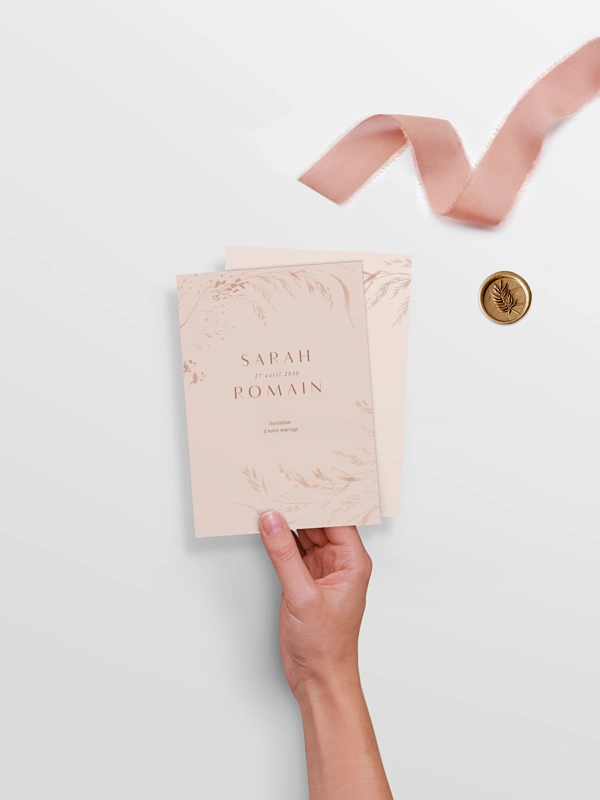 Faire-part de mariage Prairie douce
