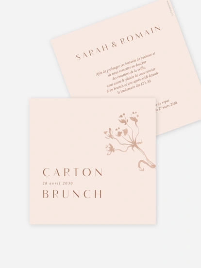 Carte brunch Prairie douce