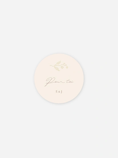Stickers mariage pointillisme