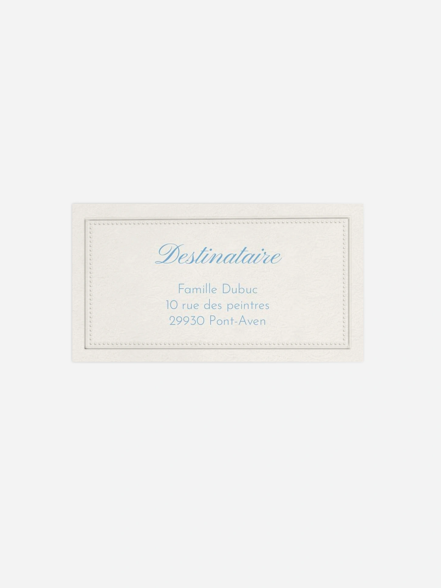 Étiquette destinataire mariage Ovale vintage