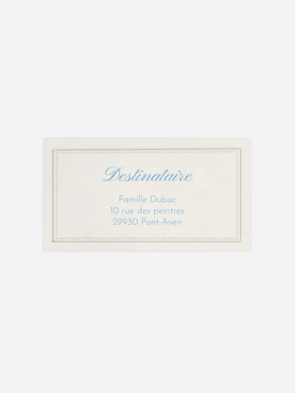 Étiquette destinataire mariage Ovale vintage