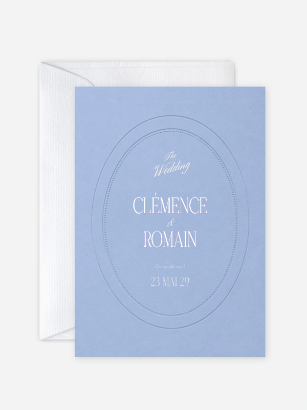 Faire-part de mariage Ovale vintage