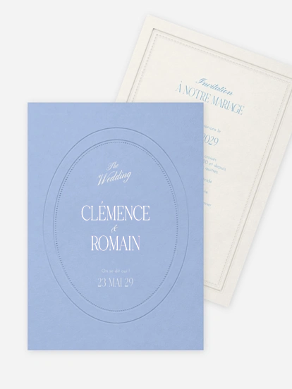 Faire-part de mariage Ovale vintage