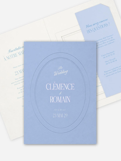 Faire-part de mariage Ovale vintage