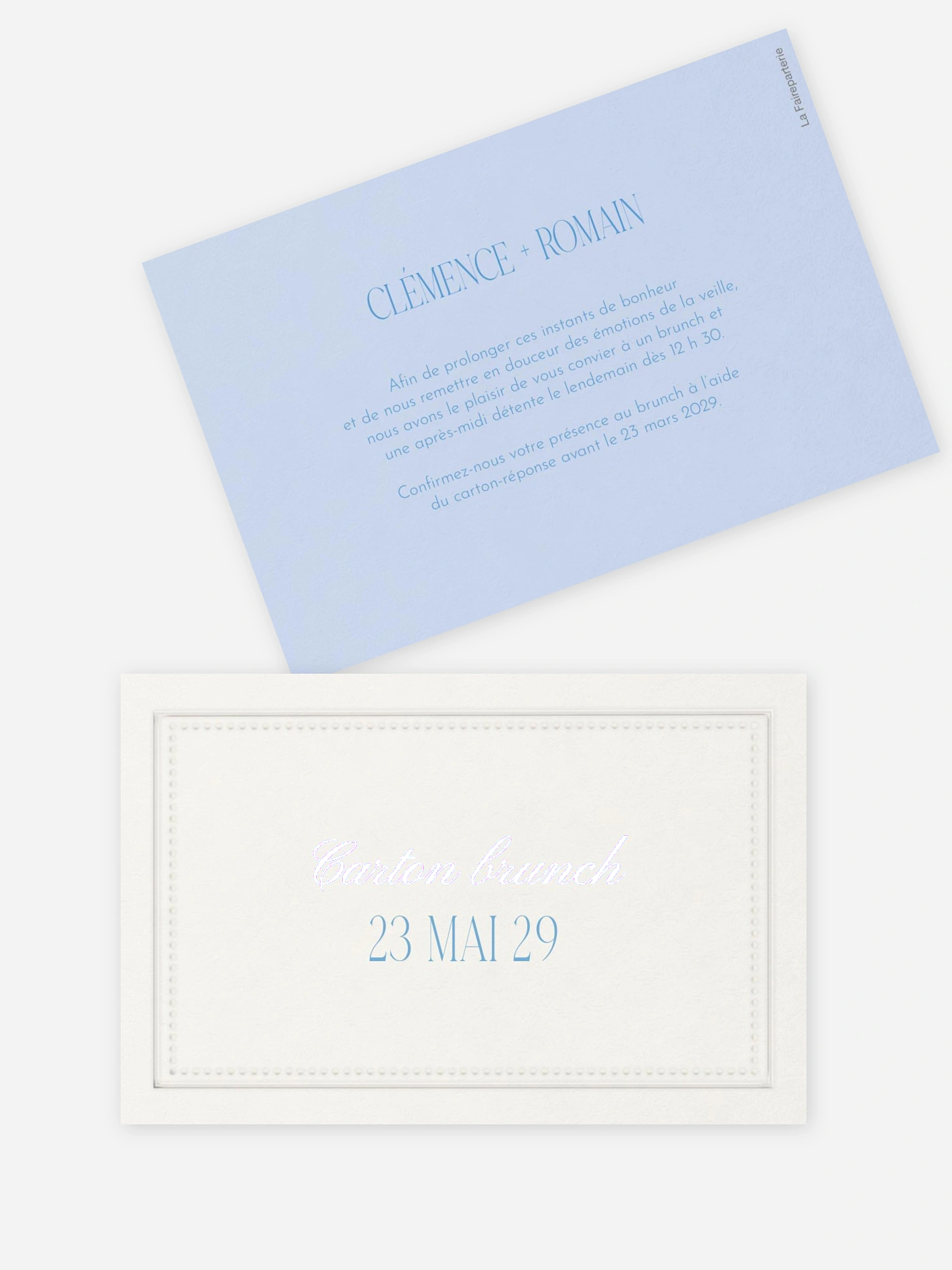Carte brunch Ovale vintage