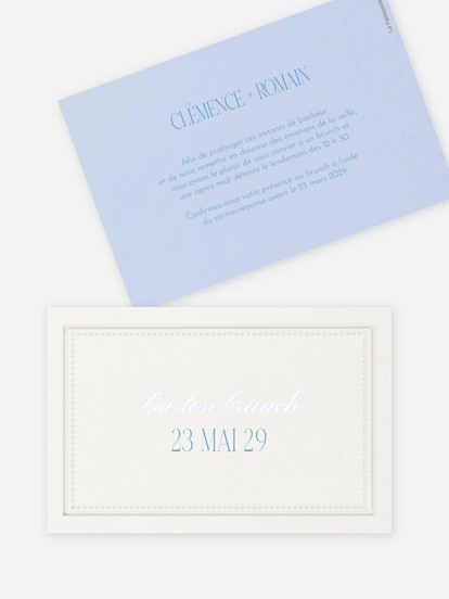 Carte brunch Ovale vintage