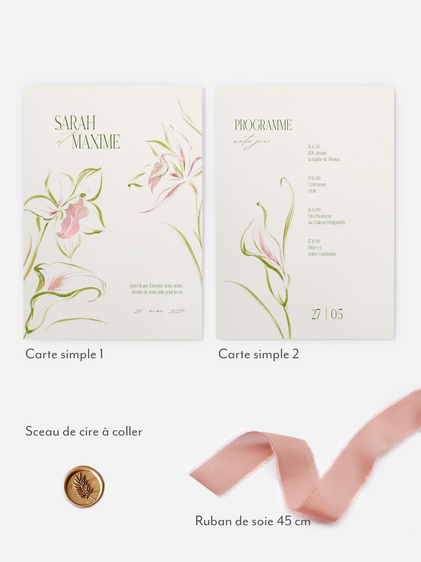 Faire-part de mariage Grâce pure