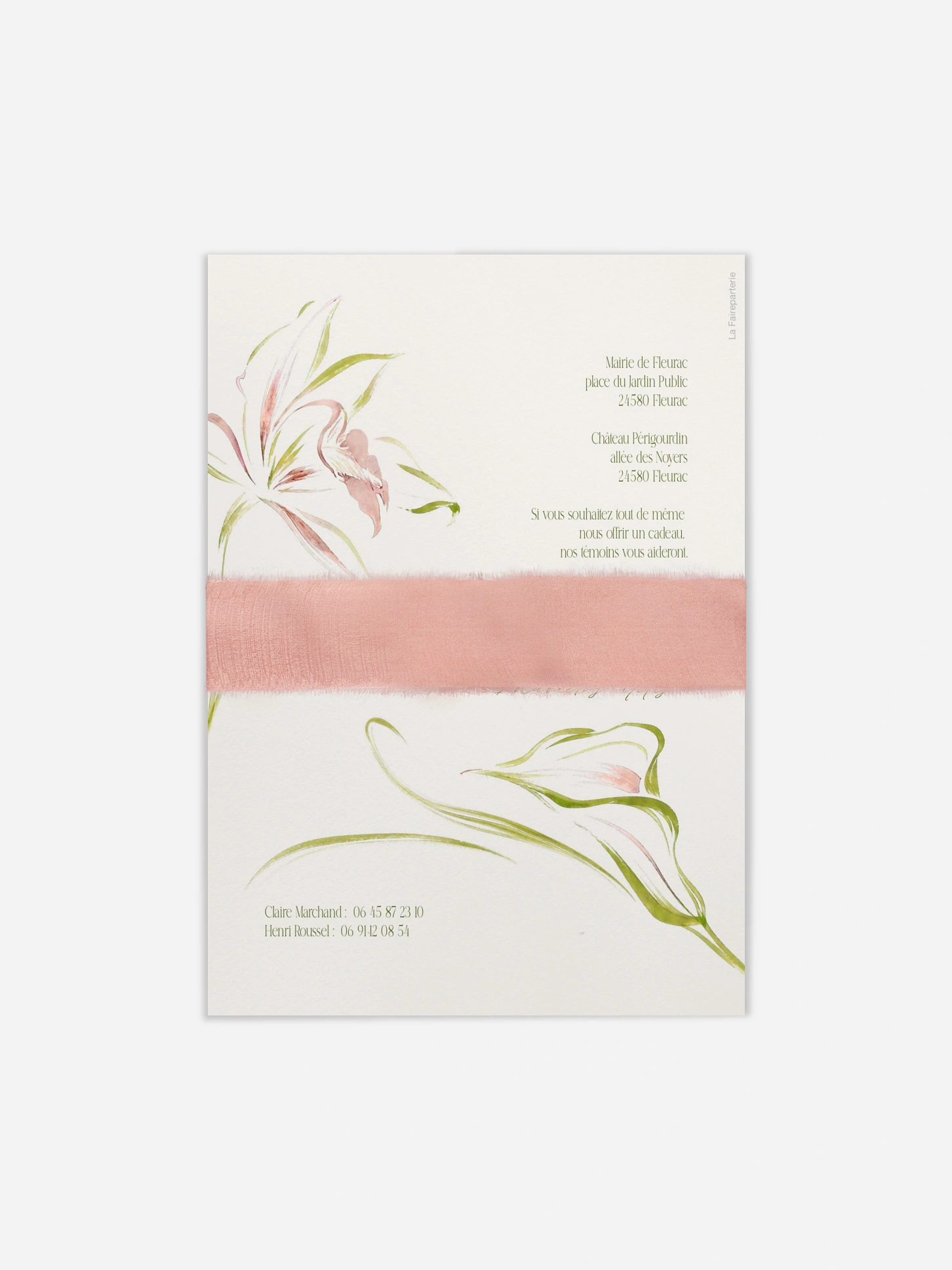 Faire-part de mariage Grâce pure