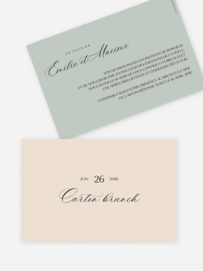 Carte brunch Couleurs assorties