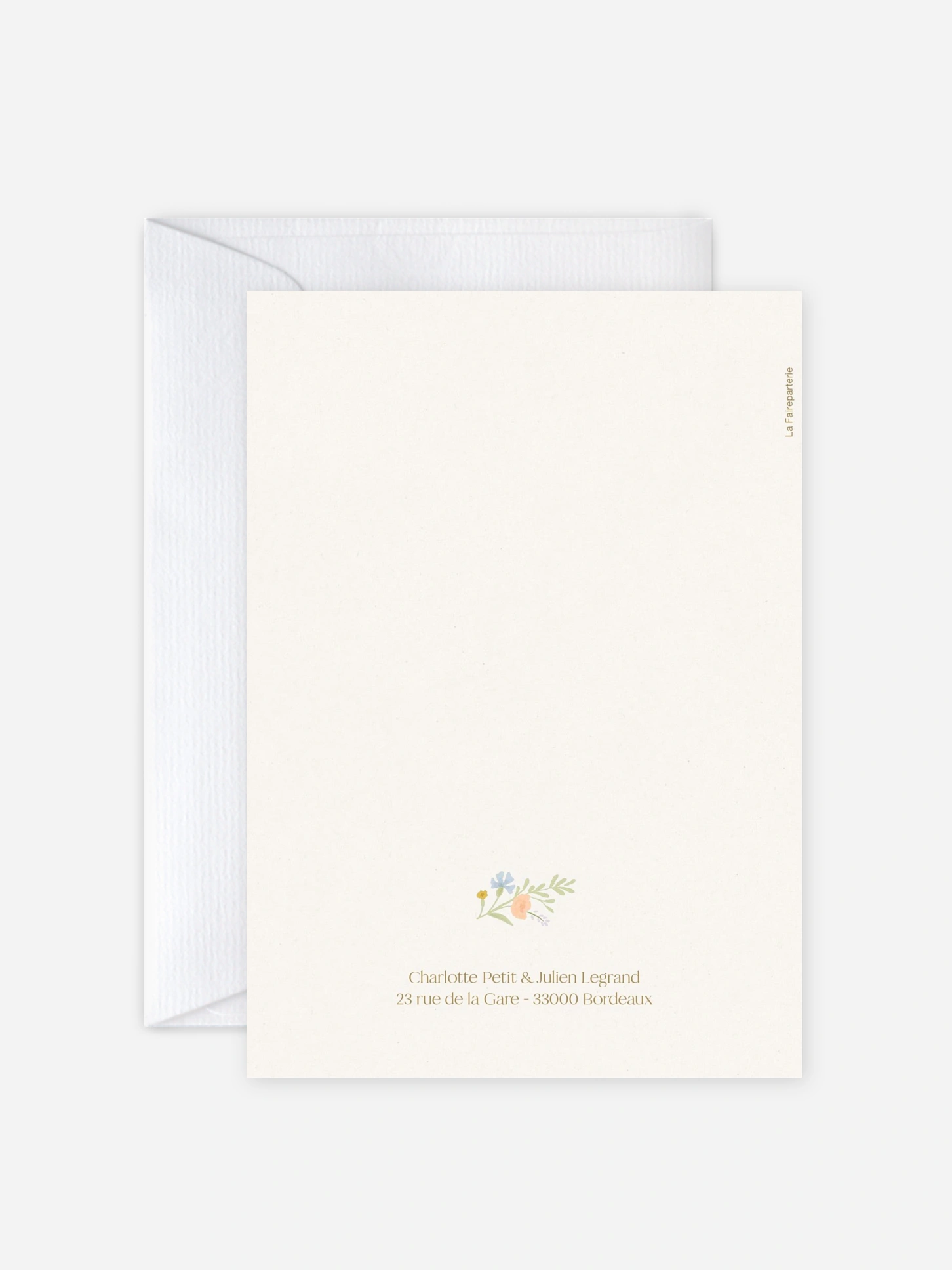 Faire-part de mariage Monogramme floral