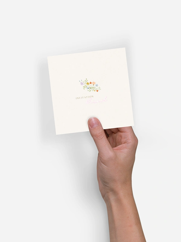 Carte brunch Monogramme floral
