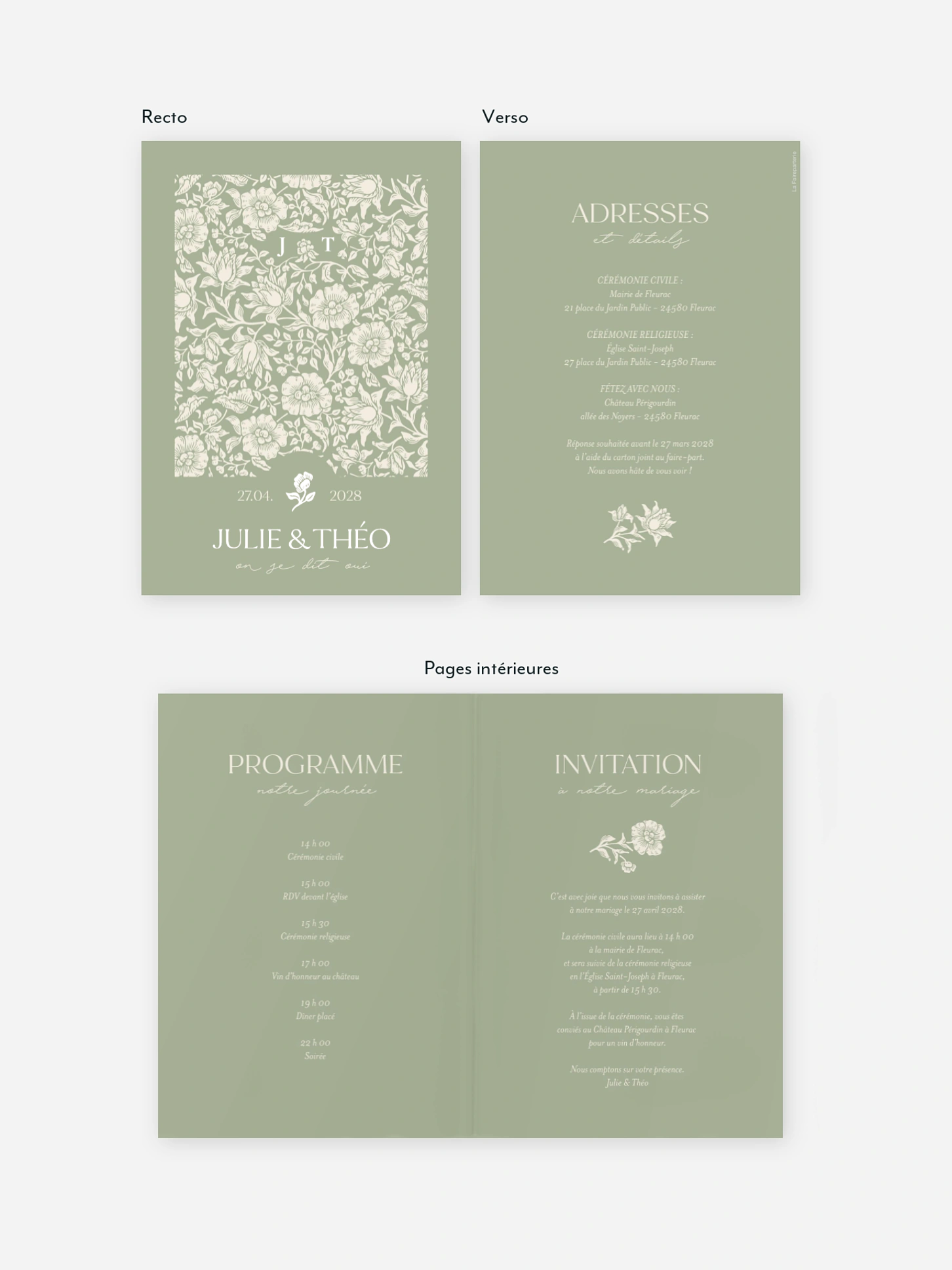 Faire-part de mariage Mallow