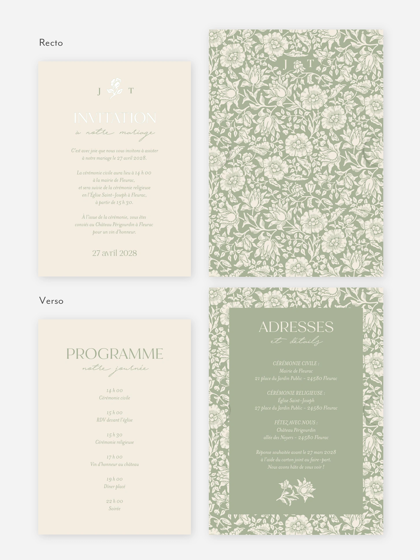 Faire-part de mariage Mallow