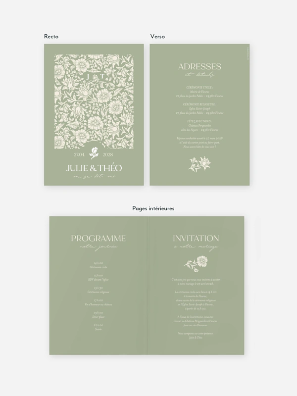 Faire-part de mariage Mallow
