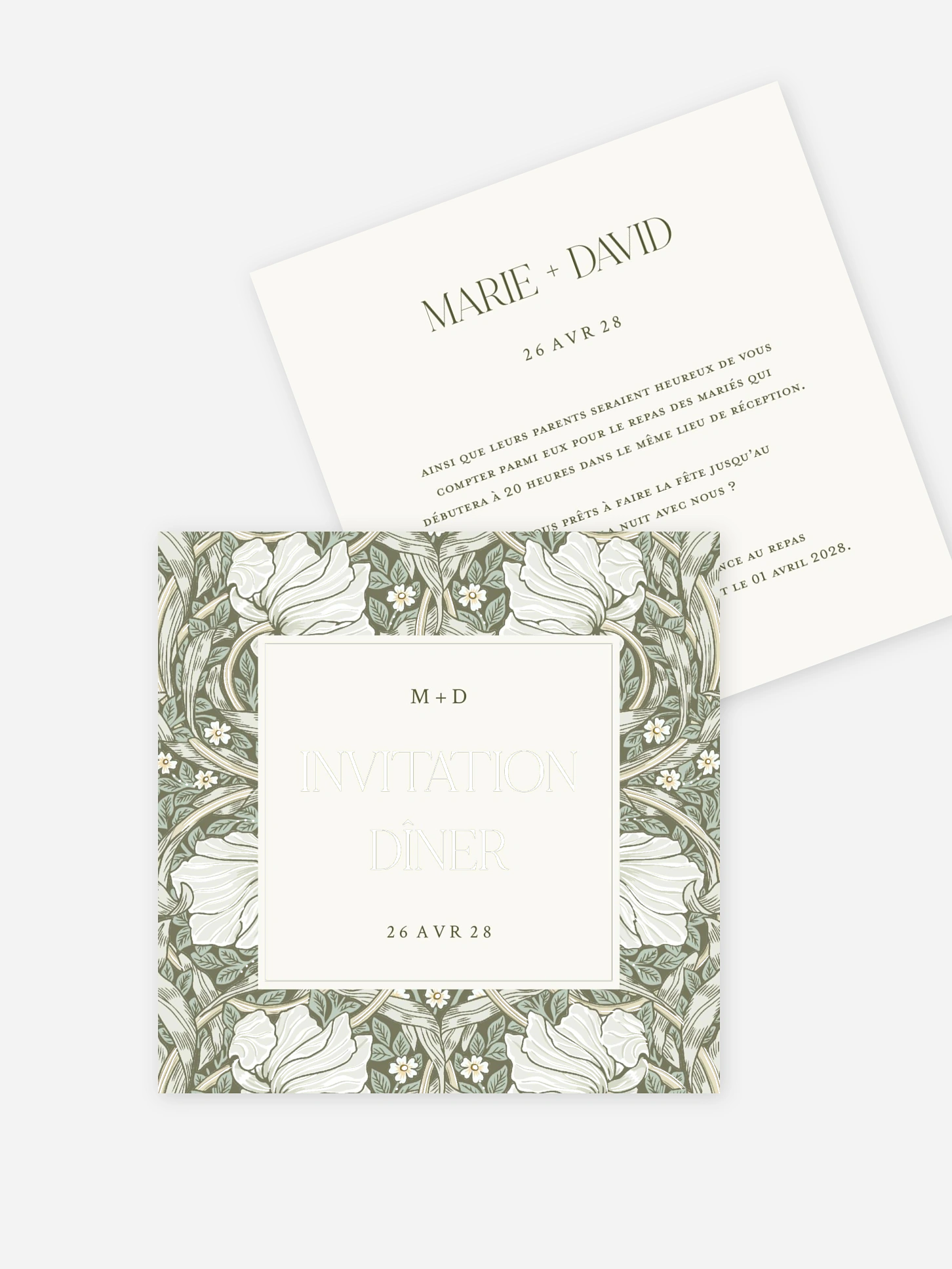 Carton d'invitation Pimpernel