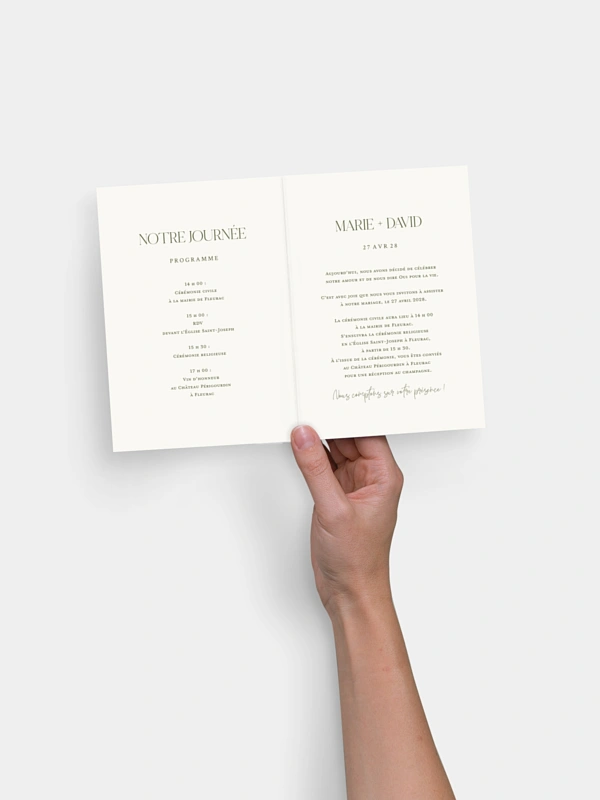 Faire-part de mariage Pimpernel